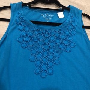 Chico’s NWT appliqué Adria tank top
